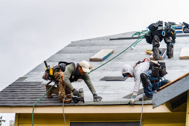 Professional Gutter Installation technician working in Edwards, MS